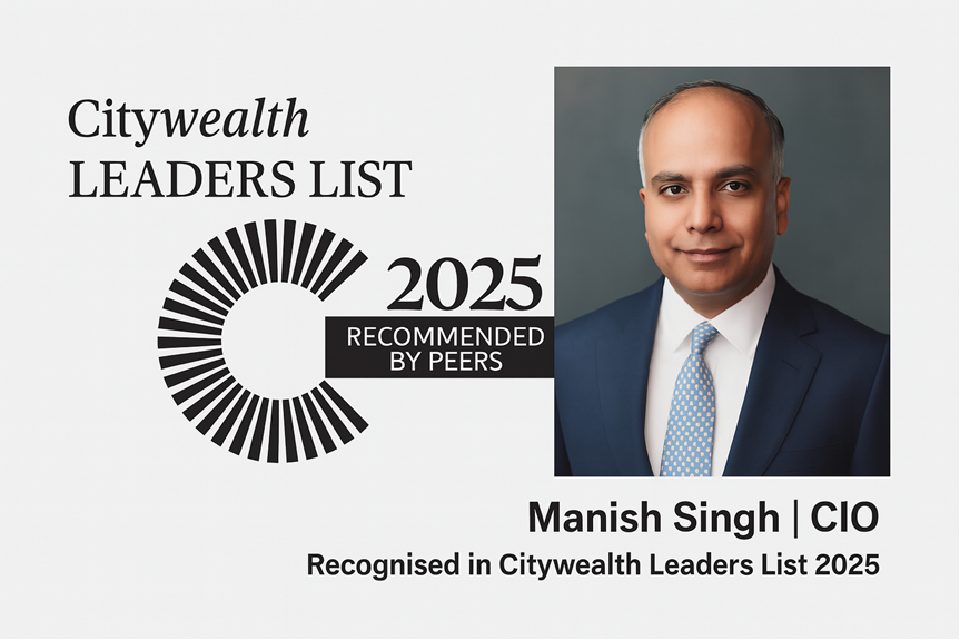 Crossbridge Capital CIO Manish Singh Recognised in Citywealth Leaders List 2025